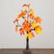 2ft. Pre-Lit Autumn Maple Artificial Fall Tree with 24 Warm White LED & Pumpkin Shaped Lights with Detachable Base